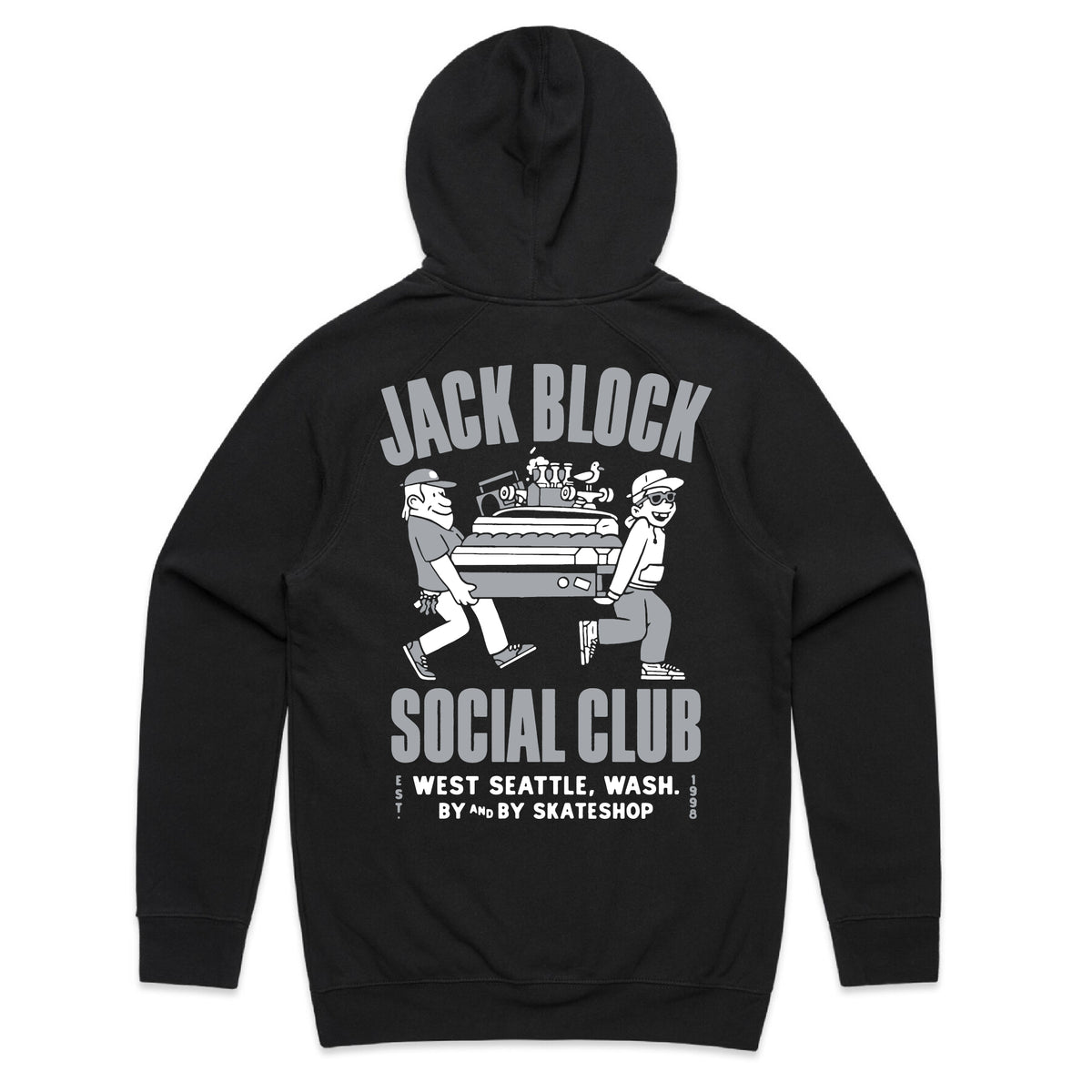 By And By Jack Block Social Club Hooded Sweatshirt – byandbyseattle