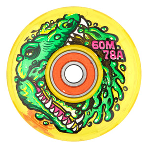 60mm Gator Swamp Spew Light Ups Yellow LED OG Slime 78a Slime Balls Skateboard Wheels