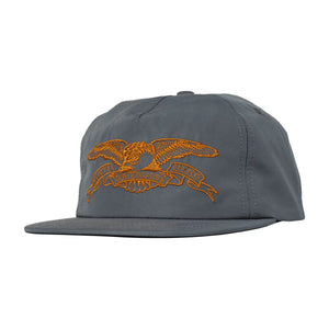Anti-Hero Basic Eagle Snapback Hat - Charcoal / Orange