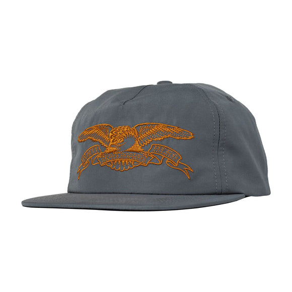 Anti-Hero Basic Eagle Snapback Hat - Charcoal / Orange