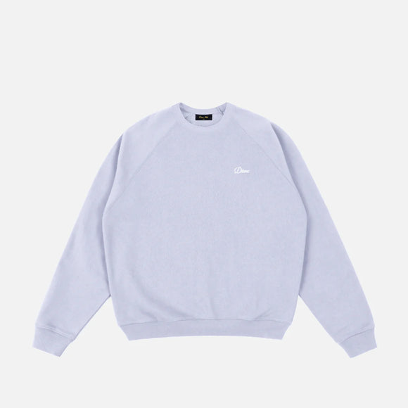 Dime Cursive Small Logo Crewneck- Grey Lavender