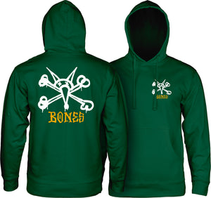 Powell Peralta Rat Bones Hooded Sweatshirt Mid Weight - Alpine Green