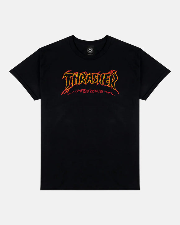 Thrasher Cracked by Exteenager T-Shirt - Black