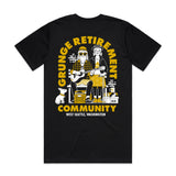 By and By Grunge Retirement T-Shirt - Black