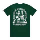 By and By Grunge Retirement T-Shirt - Green