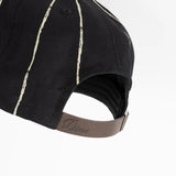 Pinstriped Worker Cap - Black