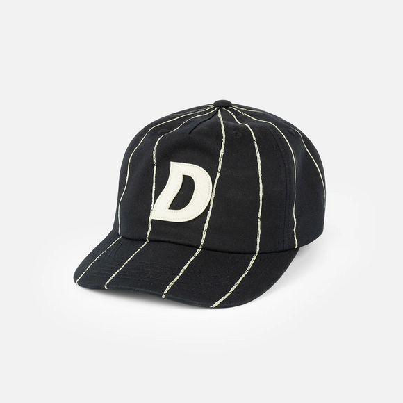 Pinstriped Worker Cap - Black
