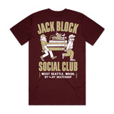 By And By Jack Block T-Shirt - Burgundy