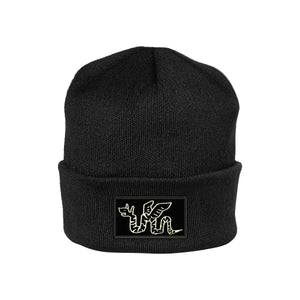 Krooked Monster Cuff Beanie - Black