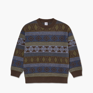 Polar George Sweater - Blue Green Mix