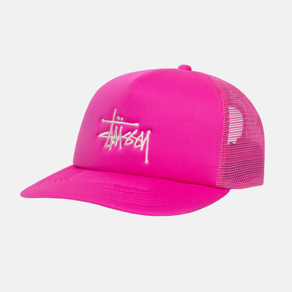 Stussy Big Basic Trucker Cap - Hot Pink
