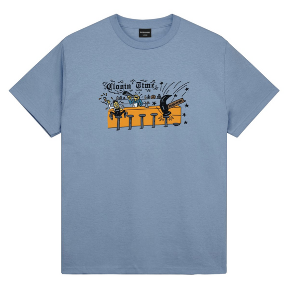 Pass~Port 'Closin' Time' Tee - Washed Out Blue