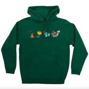 Skate Like a Girl Santa Cruz Unisex Hoodie - Alpine Green