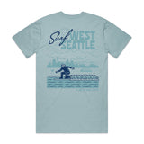 By And By Surf West Seattle T-Shirt - Blue