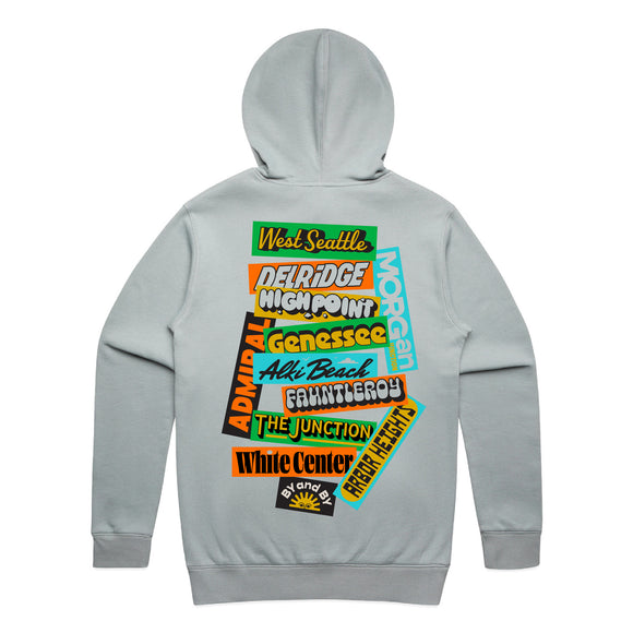 By And By Stickers Hooded Sweatshirt - Smoke