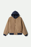 Brixton Canvas Hooded Bomber Jacket