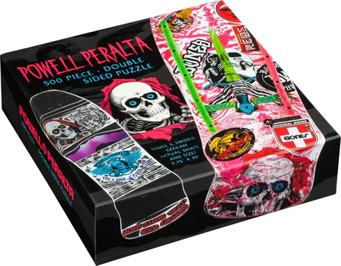 Powell - Skull & Sword Pink Double Sided Puzzle