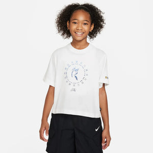 Nike SB Rayssa Leal Kids Girls Boxy Tee - White