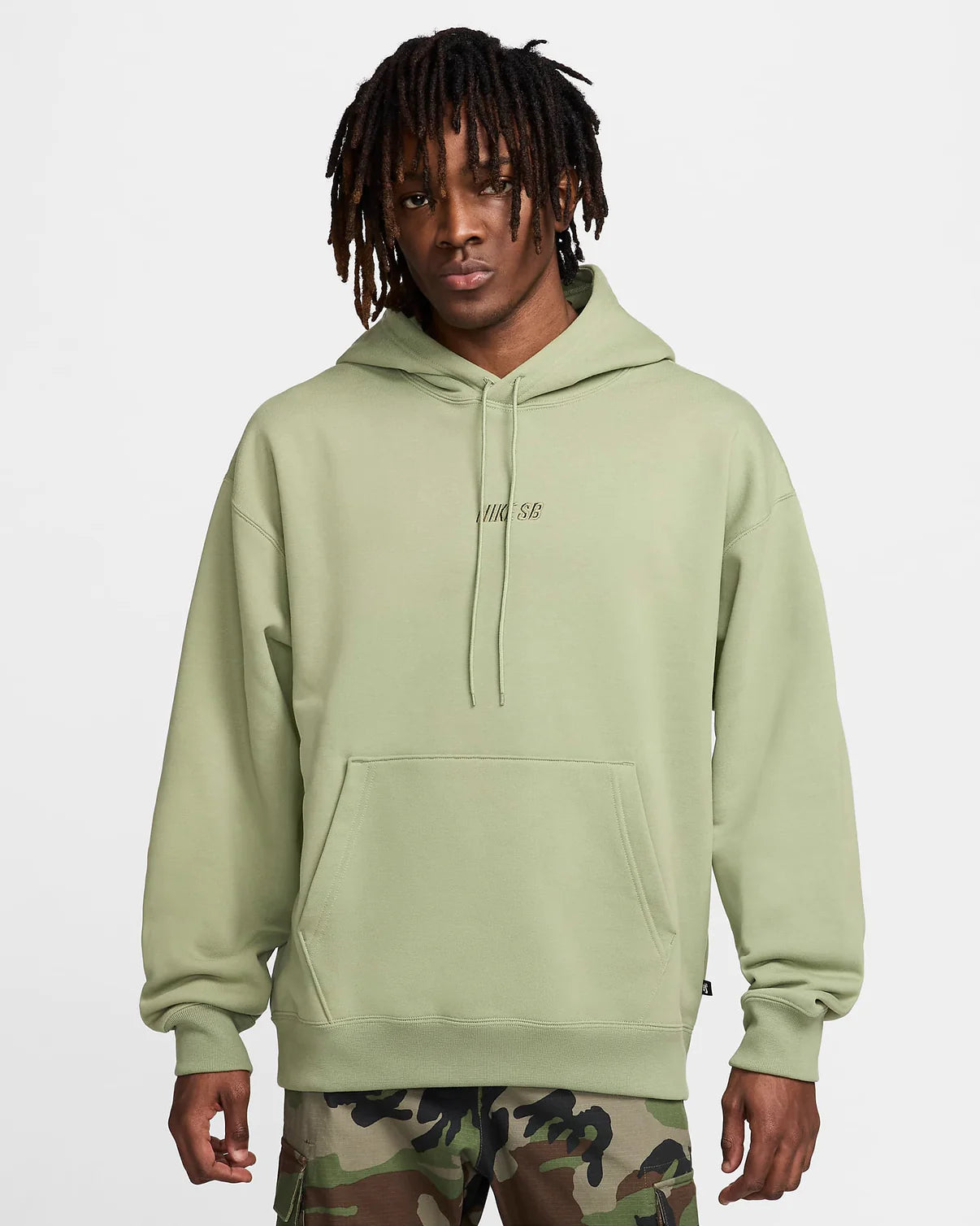 Nike SB Fleece Pullover Skate Hoodie - Oil Green/Medium Olive 