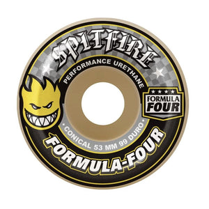 Spitfire Formula Four Wheels Conical Full 99 Yellow Print - Assorted Sizes