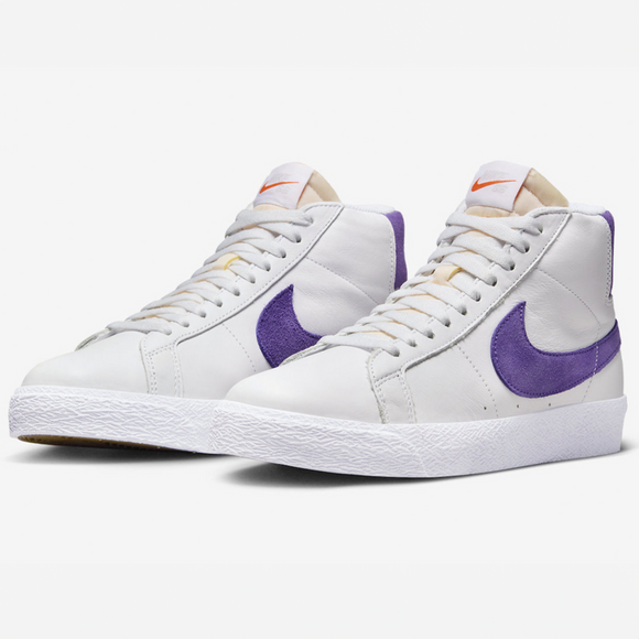 Nike SB Blazer Mid - White Court / Purple-White