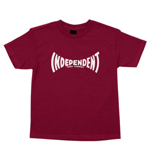 Independent Youth Span T-Shirt - Cardinal Red/White