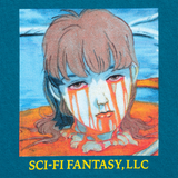 Sci-Fi Fantasy Leaking Eyes T-Shirt - Sea Blue