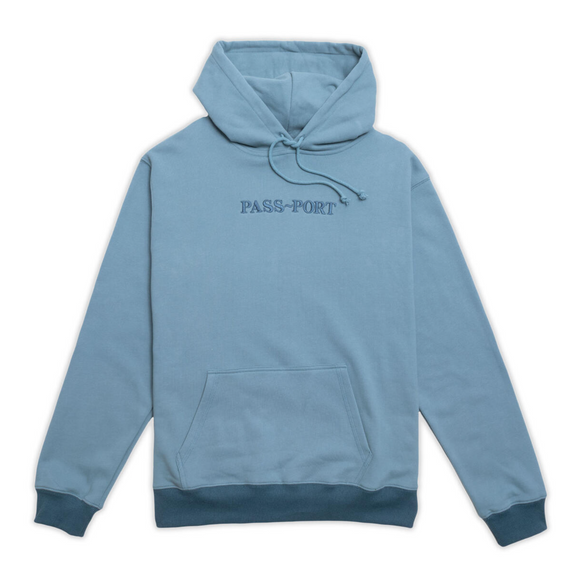 Pass~Port Official Contrast Organic Hoodie - Baltic Blue