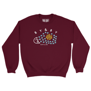 By and By Stars Crewneck - Maroon