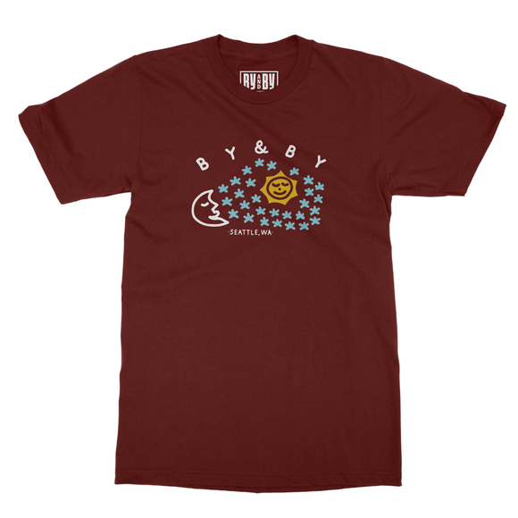 By and By Stars T-Shirt - Maroon