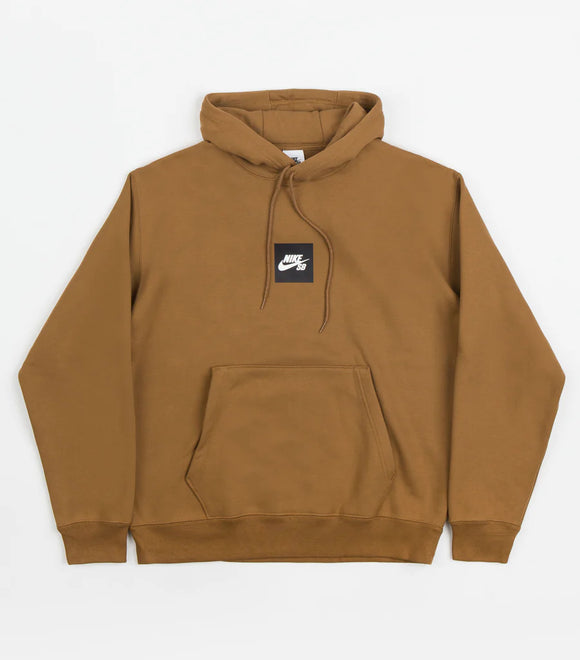 Nike SB Skate Fleece Box Logo Hooded Sweatshirt - Brown